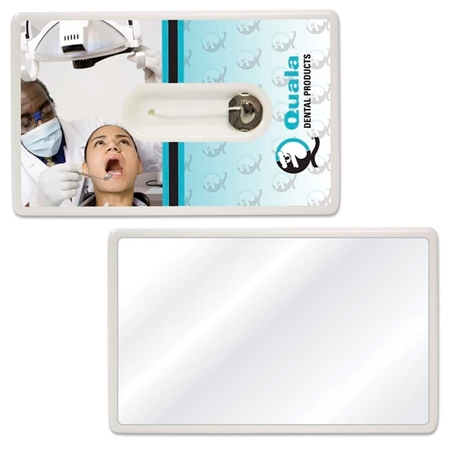 Picture of Custom Printed Credit Card Style Dental Floss with Mirror