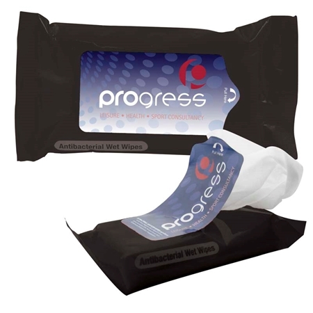 Picture of Custom Printed Tek-Wipes Antibacterial Wet Wipes in a Pouch