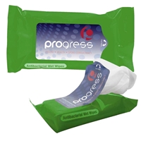 Picture of Custom Printed Tek-Wipes Antibacterial Wet Wipes in a Pouch