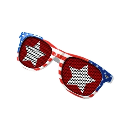 Picture of Custom Printed USA Patriotic Miami Logo Lenses Sunglasses