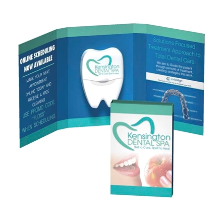 Picture of Custom Printed Tek Booklet with Dental Floss