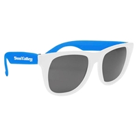 Picture of Custom Printed White Frame Rubberized Sunglasses