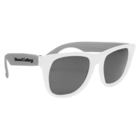 Picture of Custom Printed White Frame Rubberized Sunglasses