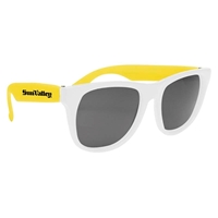 Picture of Custom Printed White Frame Rubberized Sunglasses