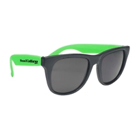 Picture of Custom Printed Black Frame Rubberized Sunglasses