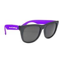 Picture of Custom Printed Black Frame Rubberized Sunglasses