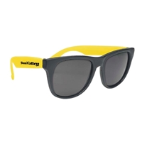 Picture of Custom Printed Black Frame Rubberized Sunglasses