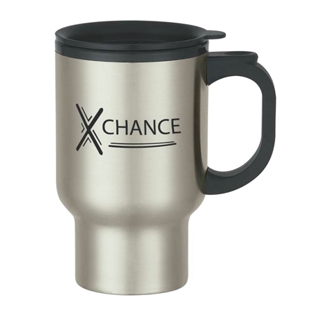 Picture of Custom Printed 16 oz. Stainless Steel Travel Mug With Sip-Thru Lid And Plastic Inner Liner