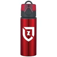 Picture of Custom Printed 25 oz. Aluminum Sports Bottle With Flip Top Lid