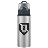 Picture of Custom Printed 25 oz. Aluminum Sports Bottle With Flip Top Lid