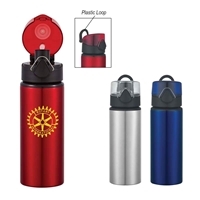 Picture of Custom Printed 25 oz. Aluminum Sports Bottle With Flip Top Lid