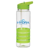 Picture of Custom Printed 24 oz. Banded Gripper Bottle With Straw