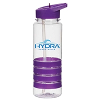 Picture of Custom Printed 24 oz. Banded Gripper Bottle With Straw