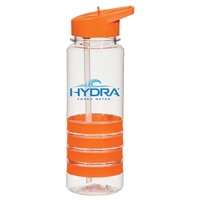 Picture of Custom Printed 24 oz. Banded Gripper Bottle With Straw