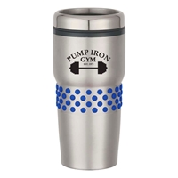 Picture of Custom Printed 16 oz. Stainless Steel Tumbler With Dotted Rubber Grip