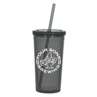 Picture of Custom Printed 24 oz. Double Wall Acrylic Tumbler With Straw