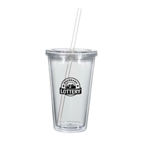 Picture of Custom Printed 16 oz. Double Wall Acrylic Tumbler With Straw