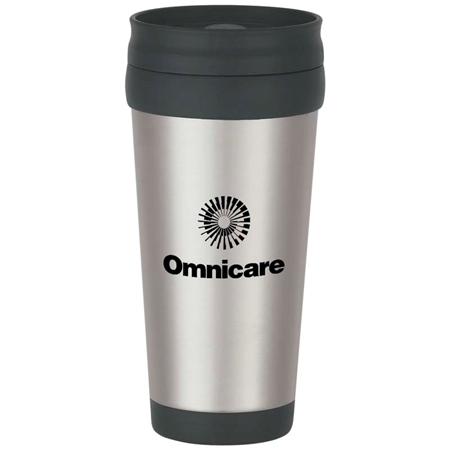 Picture of Custom Printed 16 oz. Stainless Steel Tumbler With Slide Action Lid And Plastic Inner Liner