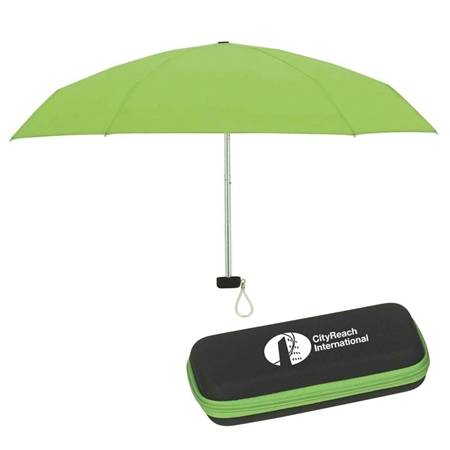 Picture of Custom Printed 37" Arc Folding Travel Umbrella With EVA Case