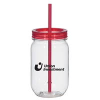 Picture of Custom Printed 25 Oz. Mason Jars With Matching Straw