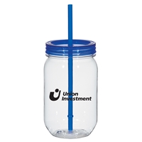 Picture of Custom Printed 25 Oz. Mason Jars With Matching Straw