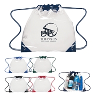 Picture of Custom Printed Clear Drawstring Cinch Backpack