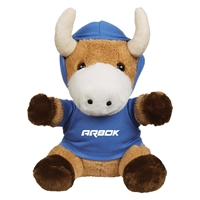 Picture of Custom Printed 6" Brave Bull Plush Animal