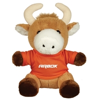 Picture of Custom Printed 6" Brave Bull Plush Animal