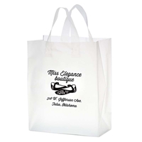 Picture of Custom Printed Flexograph Clear Frosted Zeus Soft Loop Shopper Bag