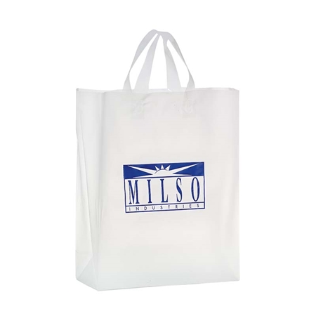 Picture of Foil Stamped Clear Frosted Mercury Soft Loop Shopper Bag