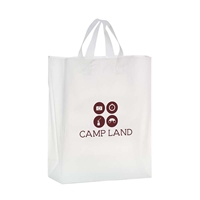 Picture of Custom Printed Flexograph Clear Frosted Mercury Soft Loop Shopper Bag