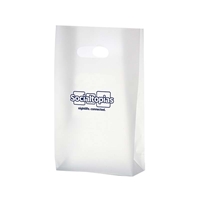 Picture of Custom Printed Flexograph Medium Clear Frosted Die Cut Tote Bag