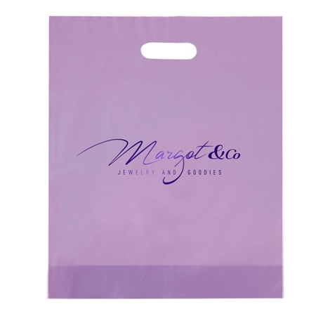 Picture of Foil Stamped Frosted Cupid Die Cut Handle Bag