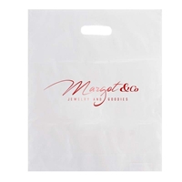 Picture of Foil Stamped Frosted Cupid Die Cut Handle Bag