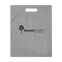 Picture of Custom Printed 12 x 15 x 3 Fold-Over Reinforced Die Cut Handle Bag