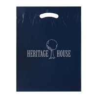 Picture of Custom Printed 12 x 15 x 3 Fold-Over Reinforced Die Cut Handle Bag