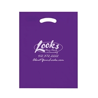 Picture of Custom Printed 12 x 15 x 3 Fold-Over Reinforced Die Cut Handle Bag