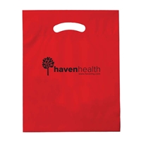 Picture of Custom Printed 12 x 15 x 3 Fold-Over Reinforced Die Cut Handle Bag