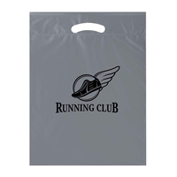 Picture of Custom Printed 12 x 15 x 3 Fold-Over Reinforced Die Cut Handle Bag