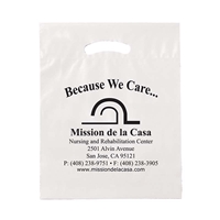 Picture of Custom Printed 15 x 19 x 3 Fold-Over Reinforced Die Cut Handle Bag