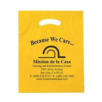 Picture of Custom Printed 15 x 19 x 3 Fold-Over Reinforced Die Cut Handle Bag