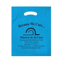 Picture of Custom Printed 15 x 19 x 3 Fold-Over Reinforced Die Cut Handle Bag