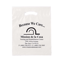 Picture of Custom Printed 15 x 19 x 3 Fold-Over Reinforced Die Cut Handle Bag