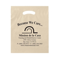 Picture of Custom Printed 15 x 19 x 3 Fold-Over Reinforced Die Cut Handle Bag