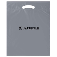 Picture of Custom Printed 9 x 13 Fold-Over Reinforced Die Cut Handle Bag