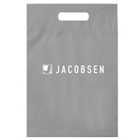 Picture of Custom Printed 9 x 13 Fold-Over Reinforced Die Cut Handle Bag