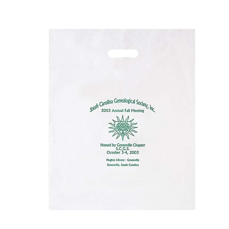 Picture of Custom Printed 16 x 18 x 4 Patch Handle Reinforced Die Cut Handle Bag