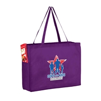 Picture of Full Color Over the Shoulder Non-Woven Tote with Side Pockets