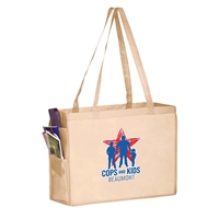 Picture of Full Color Over the Shoulder Non-Woven Tote with Side Pockets