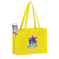 Picture of Full Color Over the Shoulder Non-Woven Tote with Side Pockets